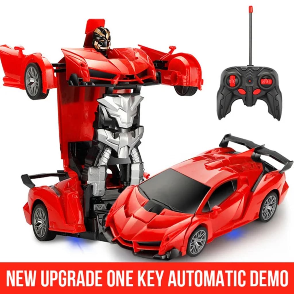 Electric RC Transforming Car Robot | 2-in-1 Remote Control Toy for Boys & Kids