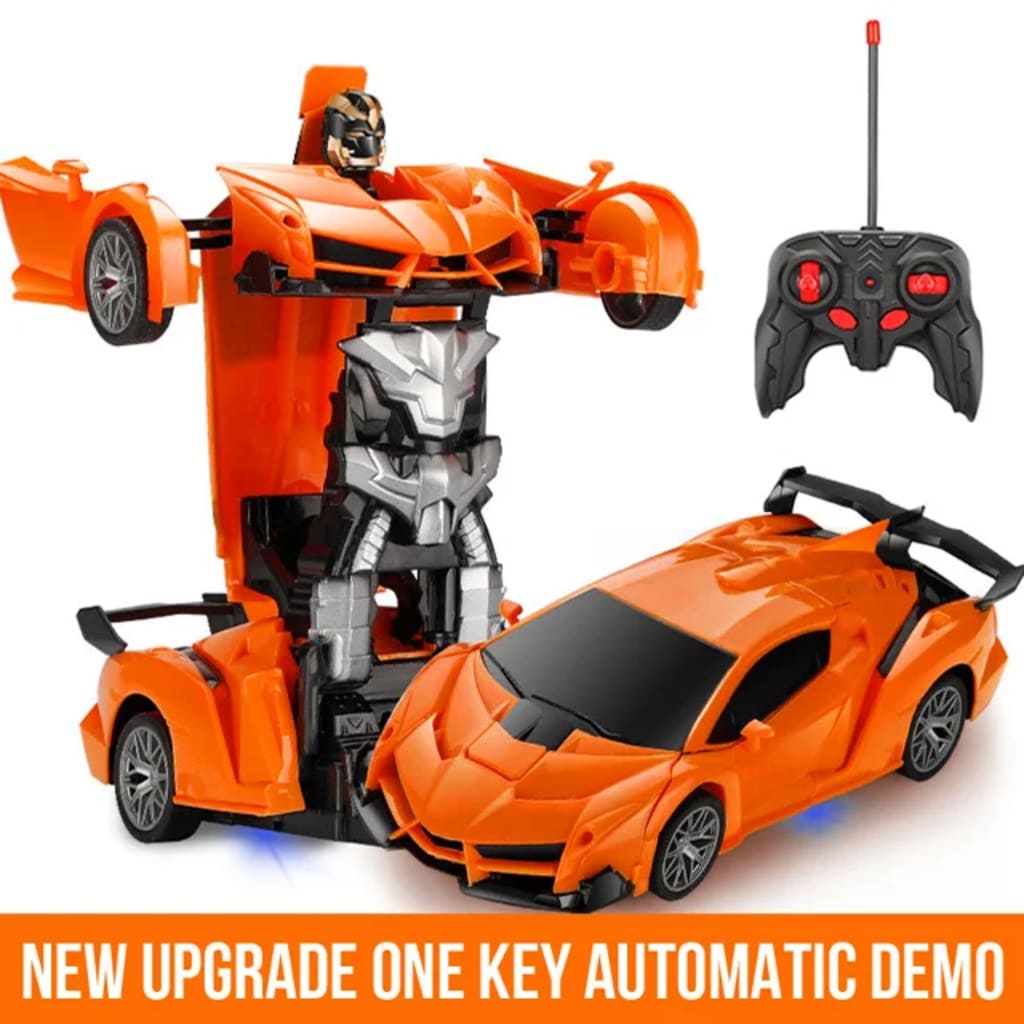 Electric RC Transforming Car Robot | 2-in-1 Remote Control Toy for Boys & Kids