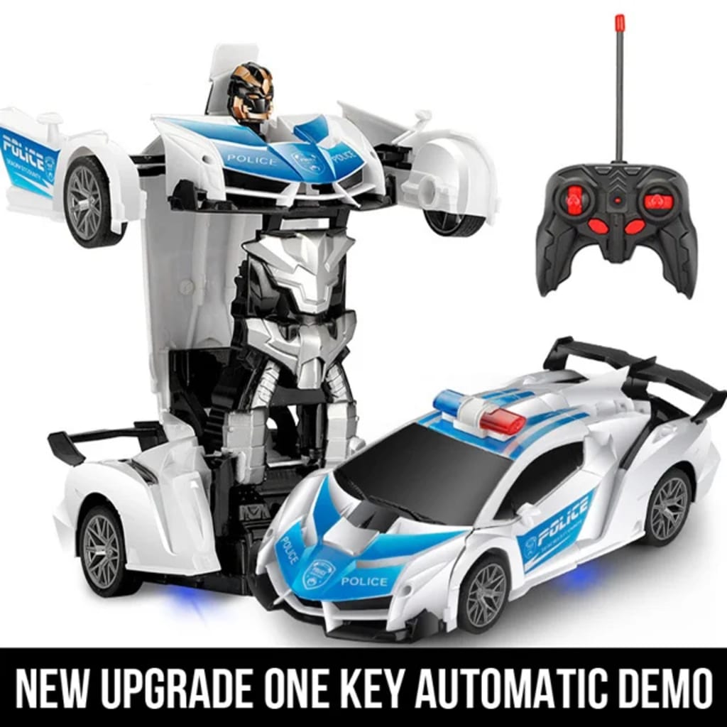 Electric RC Transforming Car Robot | 2-in-1 Remote Control Toy for Boys & Kids
