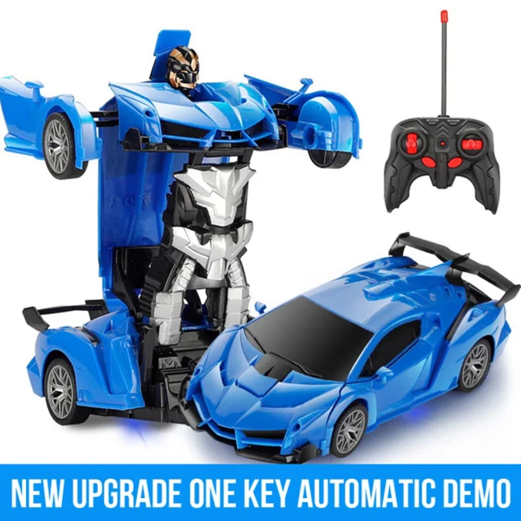 Electric RC Transforming Car Robot | 2-in-1 Remote Control Toy for Boys & Kids