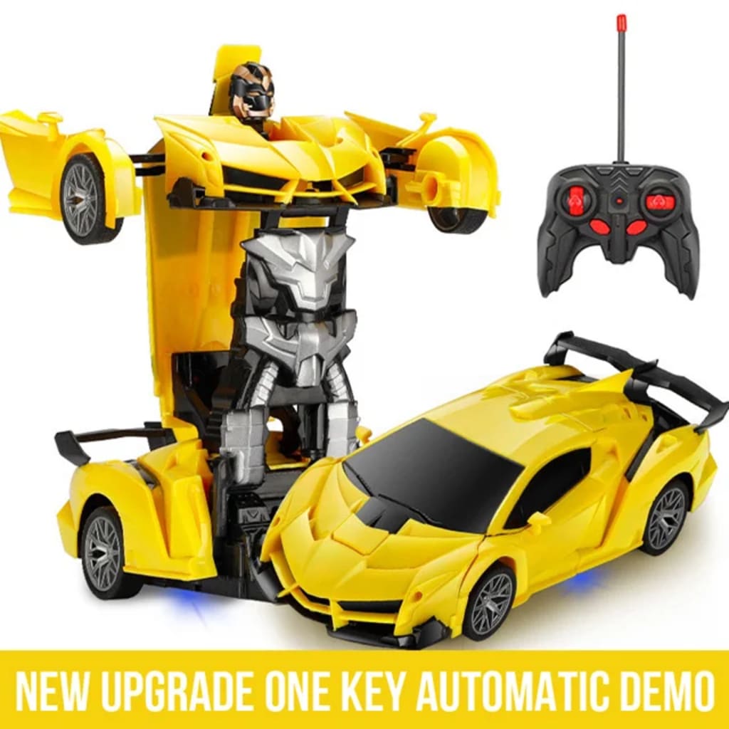 Electric RC Transforming Car Robot | 2-in-1 Remote Control Toy for Boys & Kids